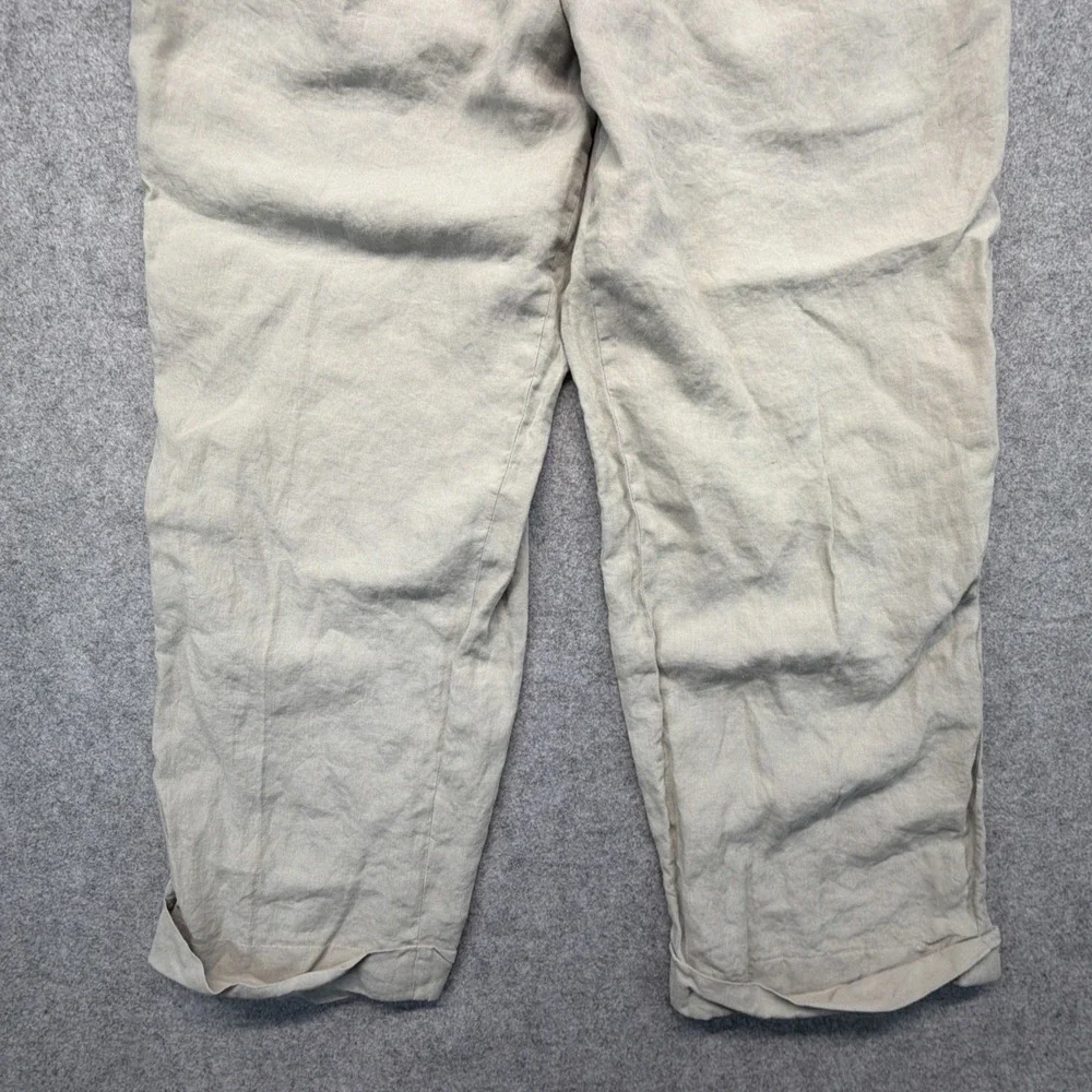 GIORGIO ARMANI Italy Baggy Pleated Linen Pants Men's 34x28